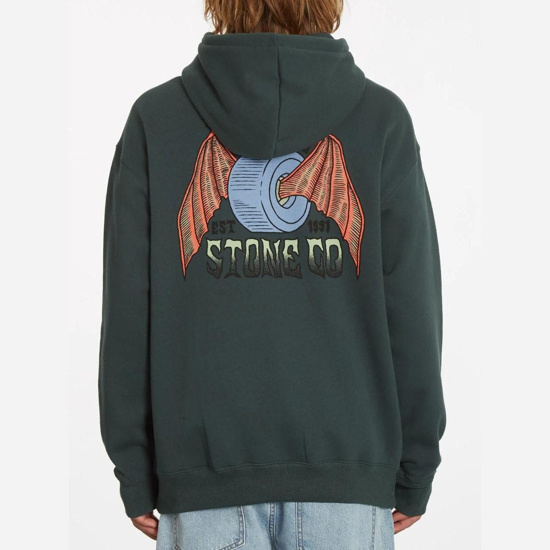 Felpa Volcom Hell Wheel hoodie green
