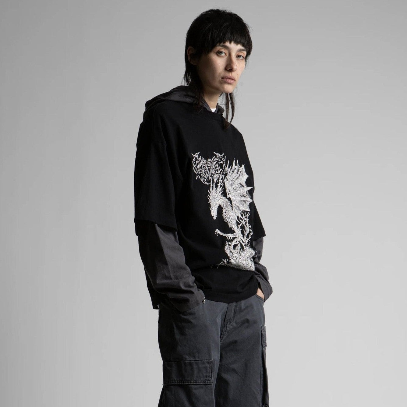 Felpa Wasted Paris Balaur hoodie black