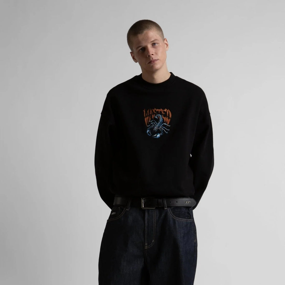 Felpa Wasted Paris Bane crewneck Black