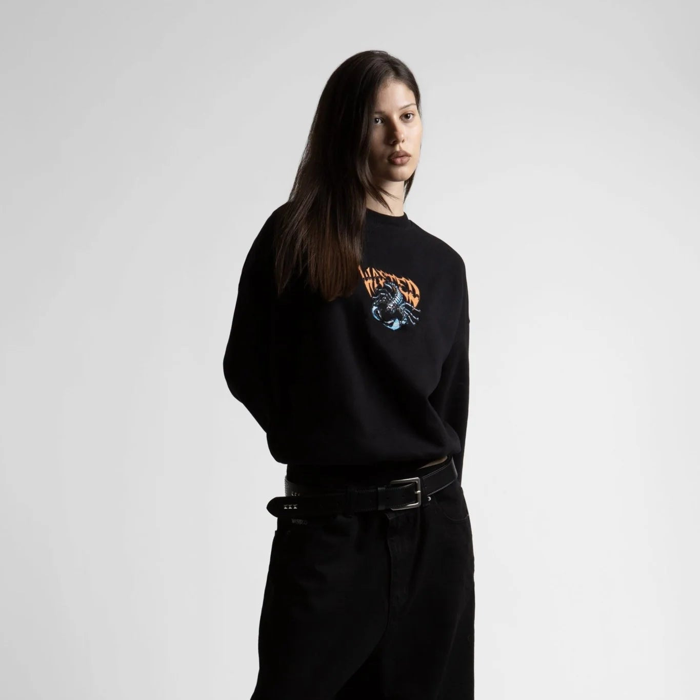 Felpa Wasted Paris Bane crewneck Black