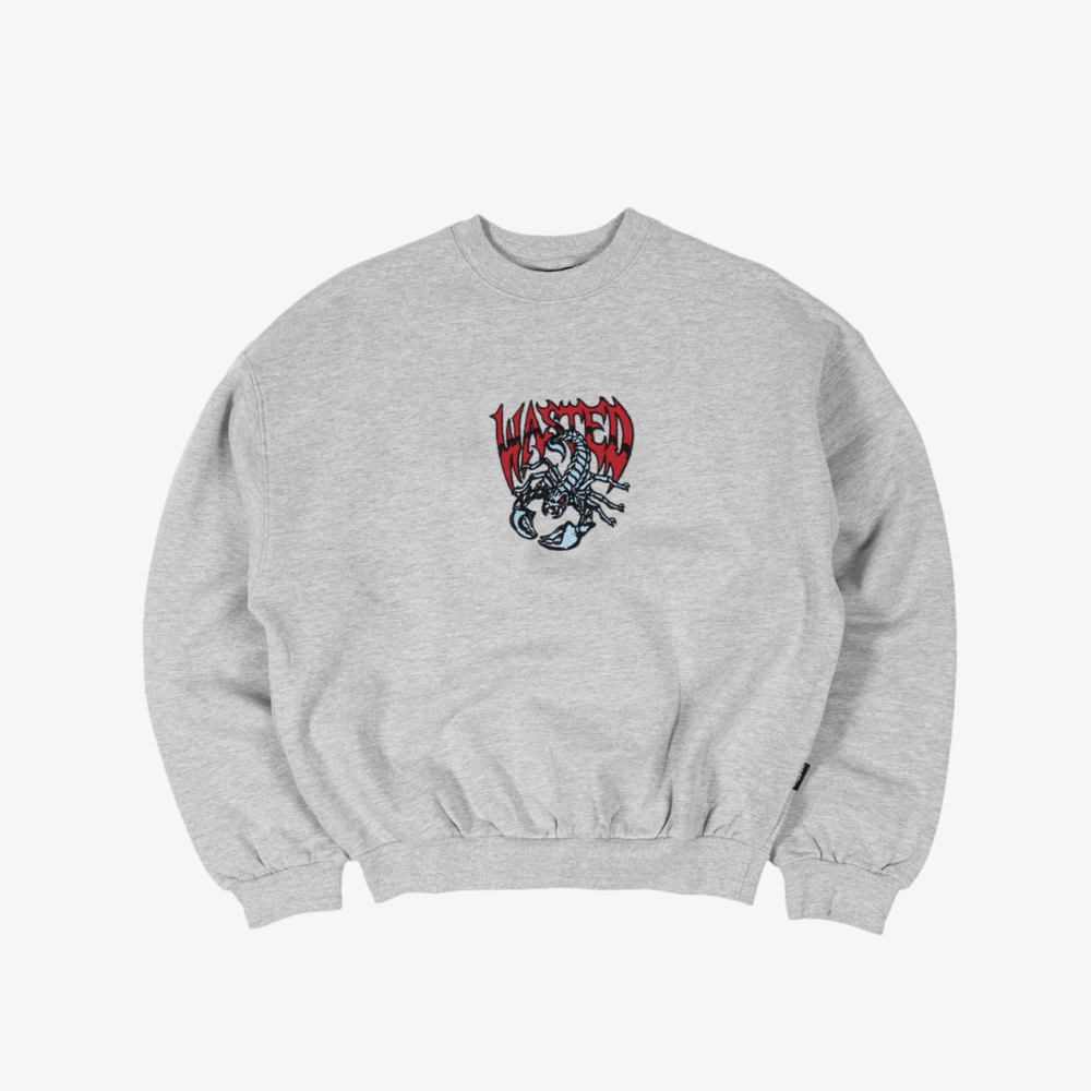 Felpa Wasted Paris Bane crewneck Grey