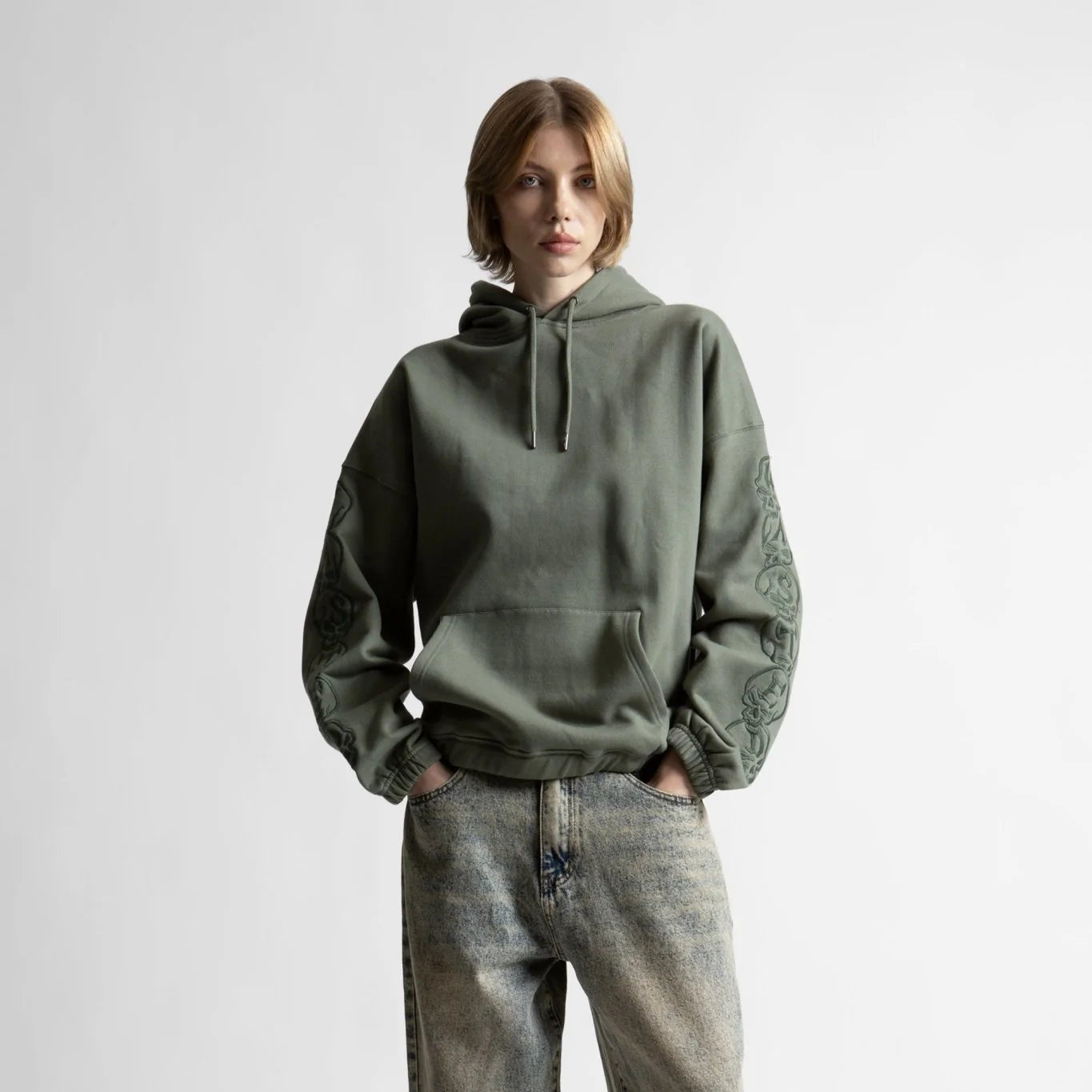 Felpa Wasted Paris Bury Hood Green