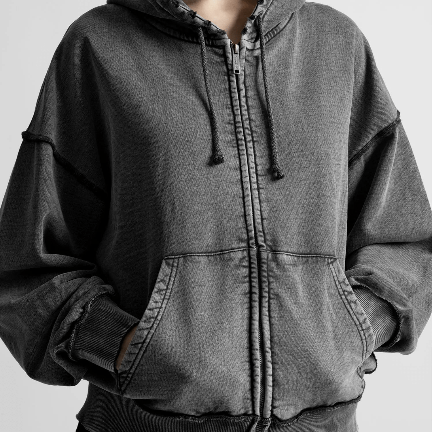 Felpa Wated Paris Kingdom Curve Zip Black