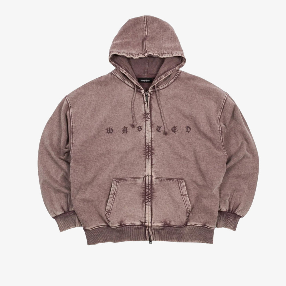 Felpa Wasted Paris Splinter zip Burgandy