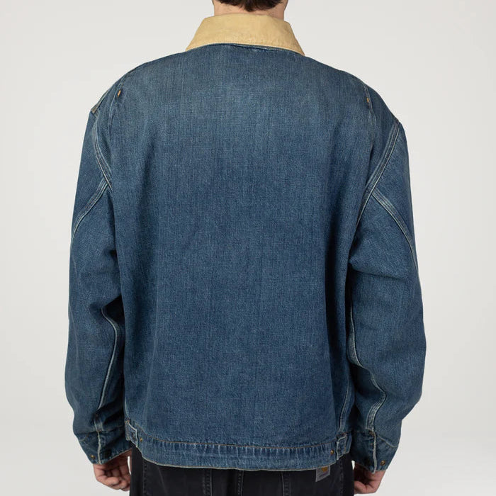 Giacca Carhartt OG Detroit blue dusty used wash