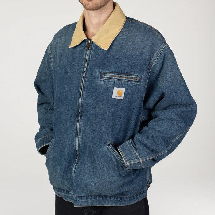 Giacca Carhartt OG Detroit blue dusty used wash