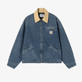 Giacca Carhartt OG Detroit blue dusty used wash