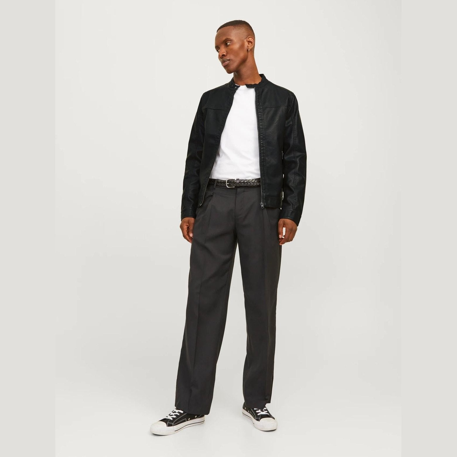 Giacca Jack & Jones Arner Leather black