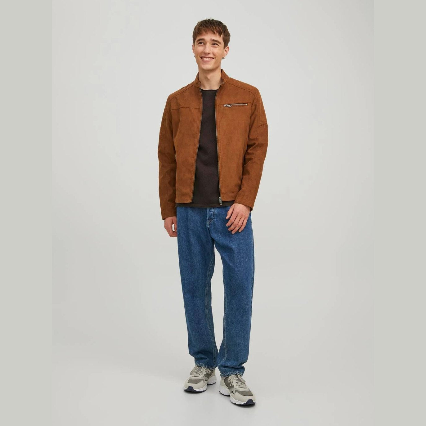 Giacca Jack & Jones Rocky Suede cognac