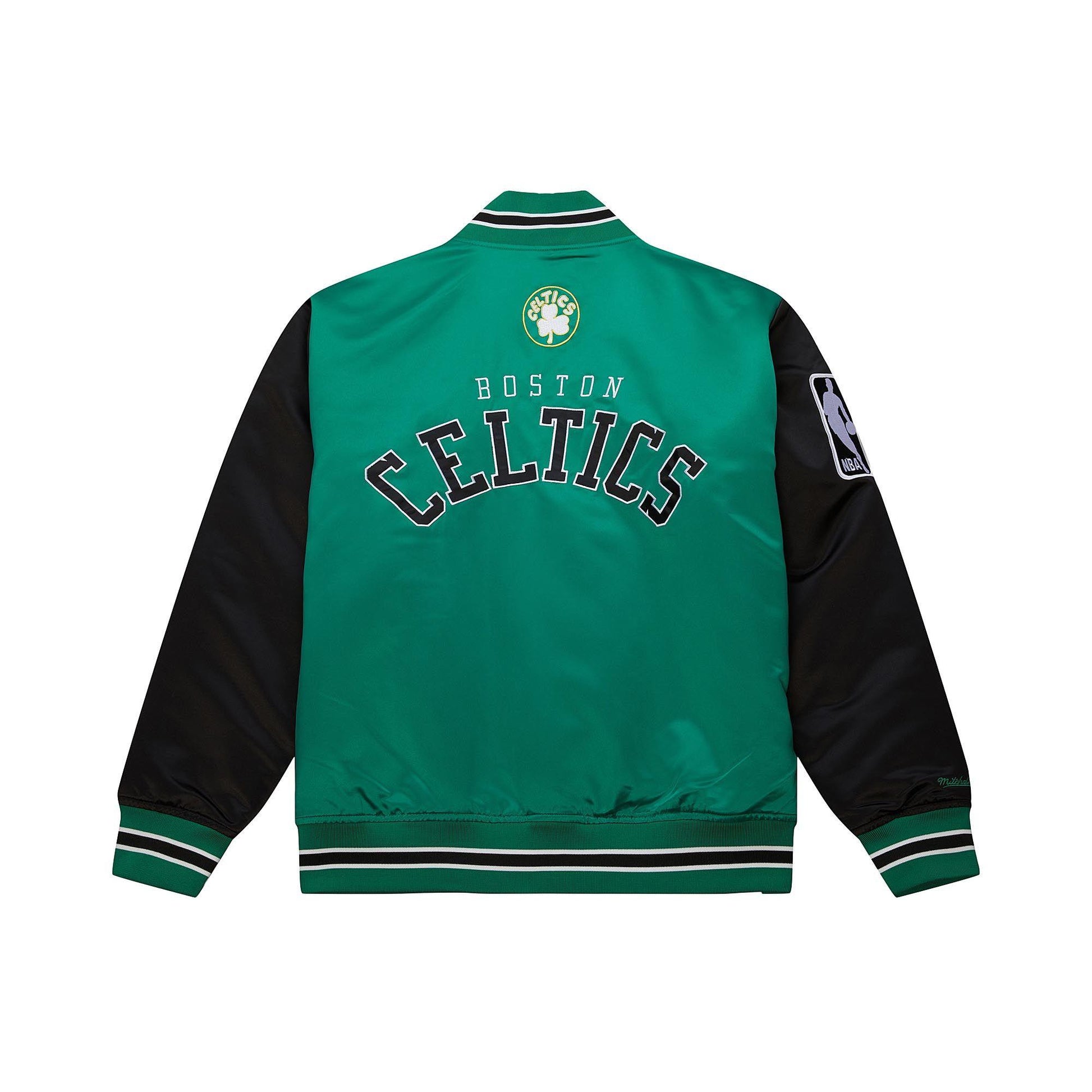 Giacca Mitchell & Ness NBA Primetime Satin Logo Celtics green