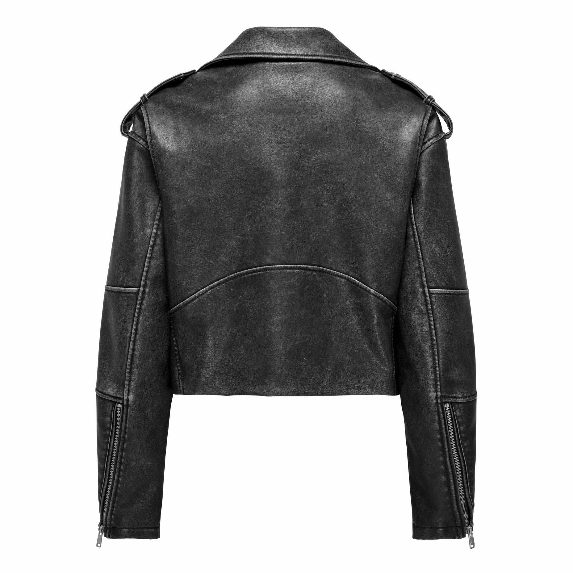 Giacca Only Casey Faux leather phantom washed