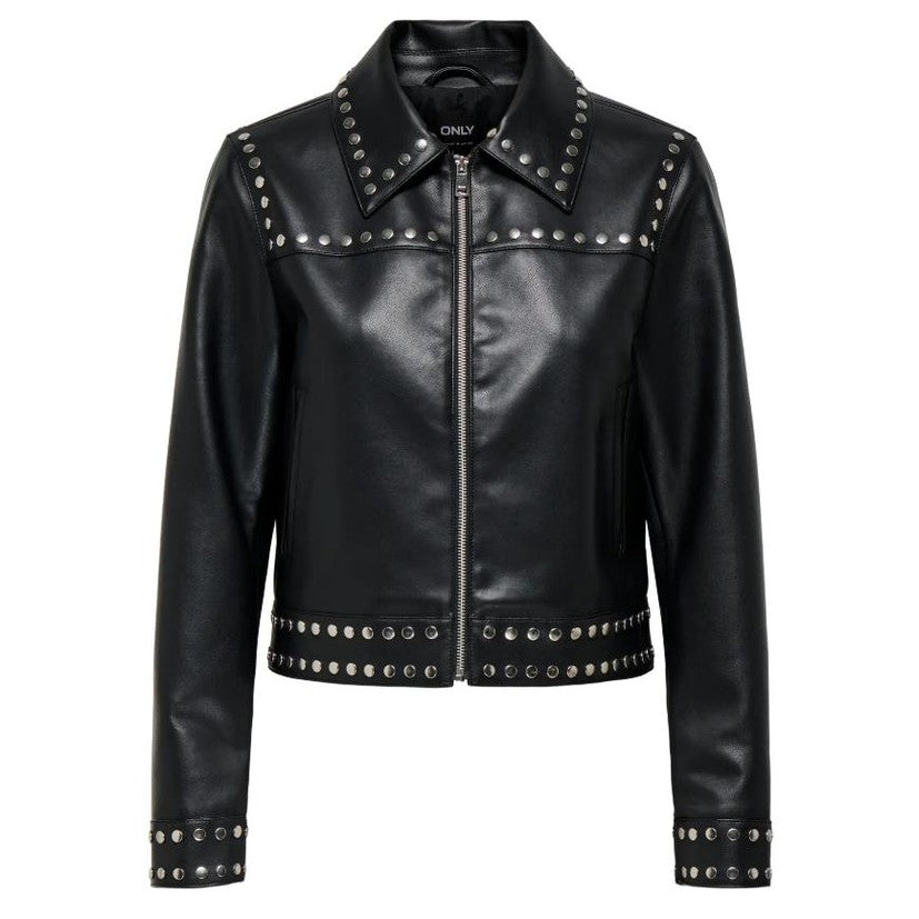 Giacca Only Maxime Faux LTHR JKT Black
