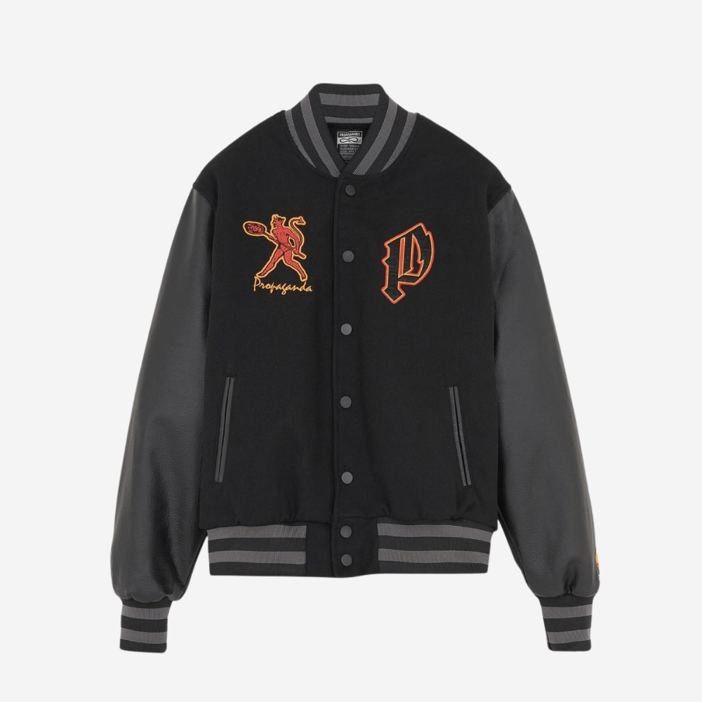 Giacca bomber Propaganda Varsity Mefisto black