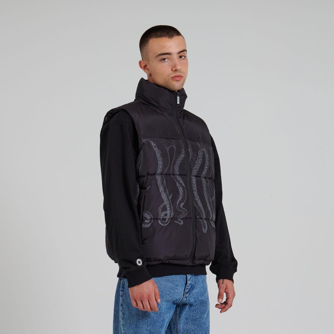 Giacca jacket Octopus Outline Puff black