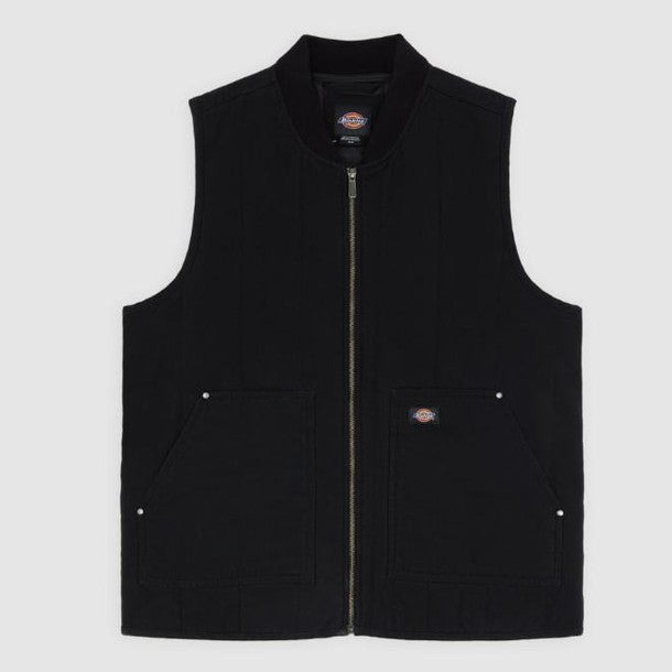 Giacche Dickies Quilted Cnvs Vest Blk