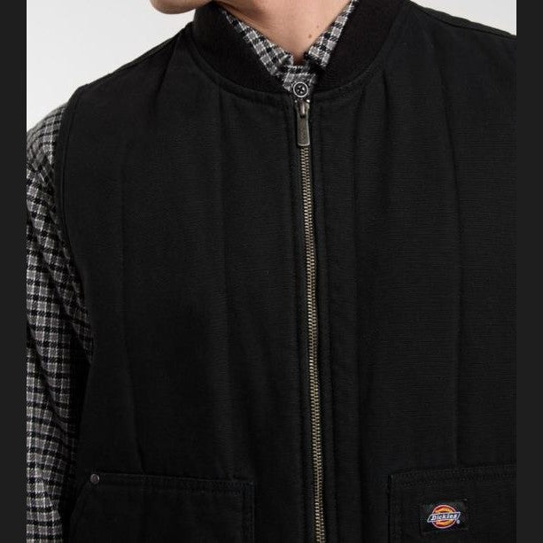 Giacche Dickies Quilted Cnvs Vest Blk
