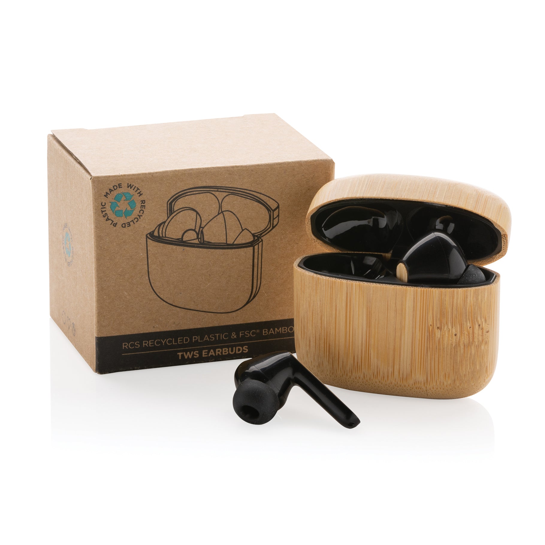 Headphone XD Connects Auricolari RCS Bambù Brown
