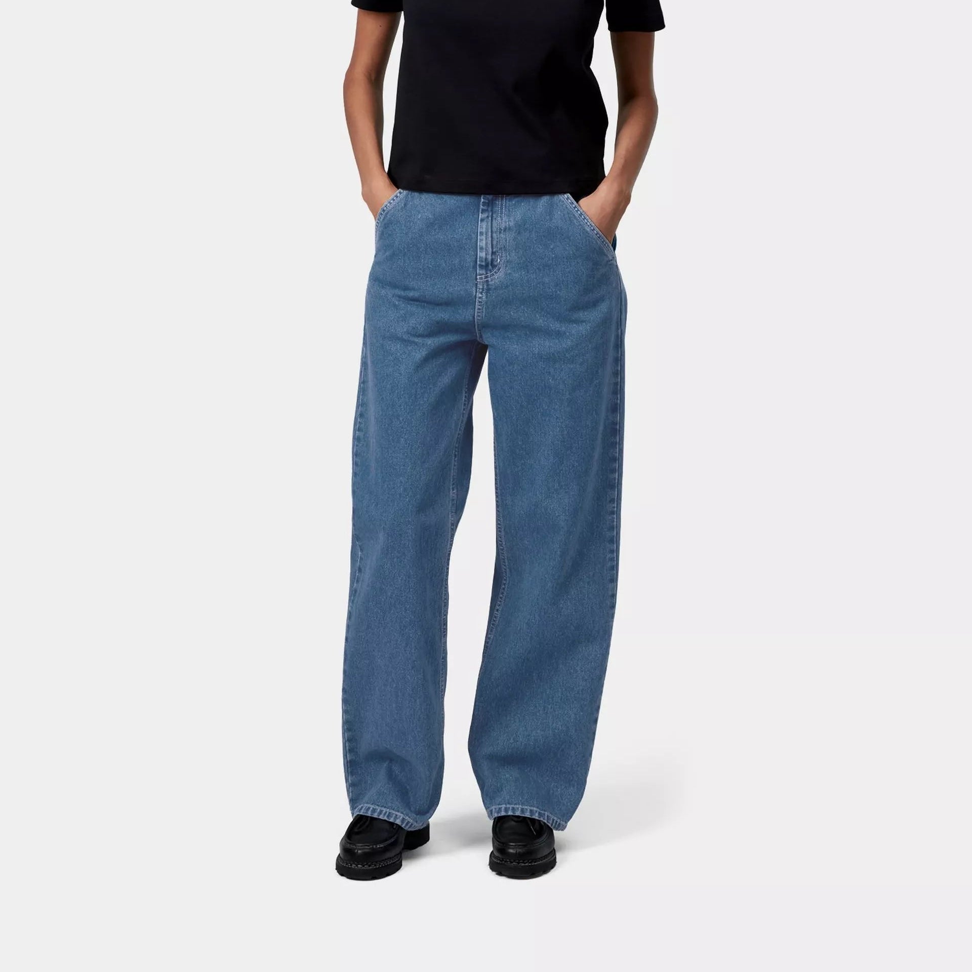 Jeans Carhartt W Simple Pant blue stone washed