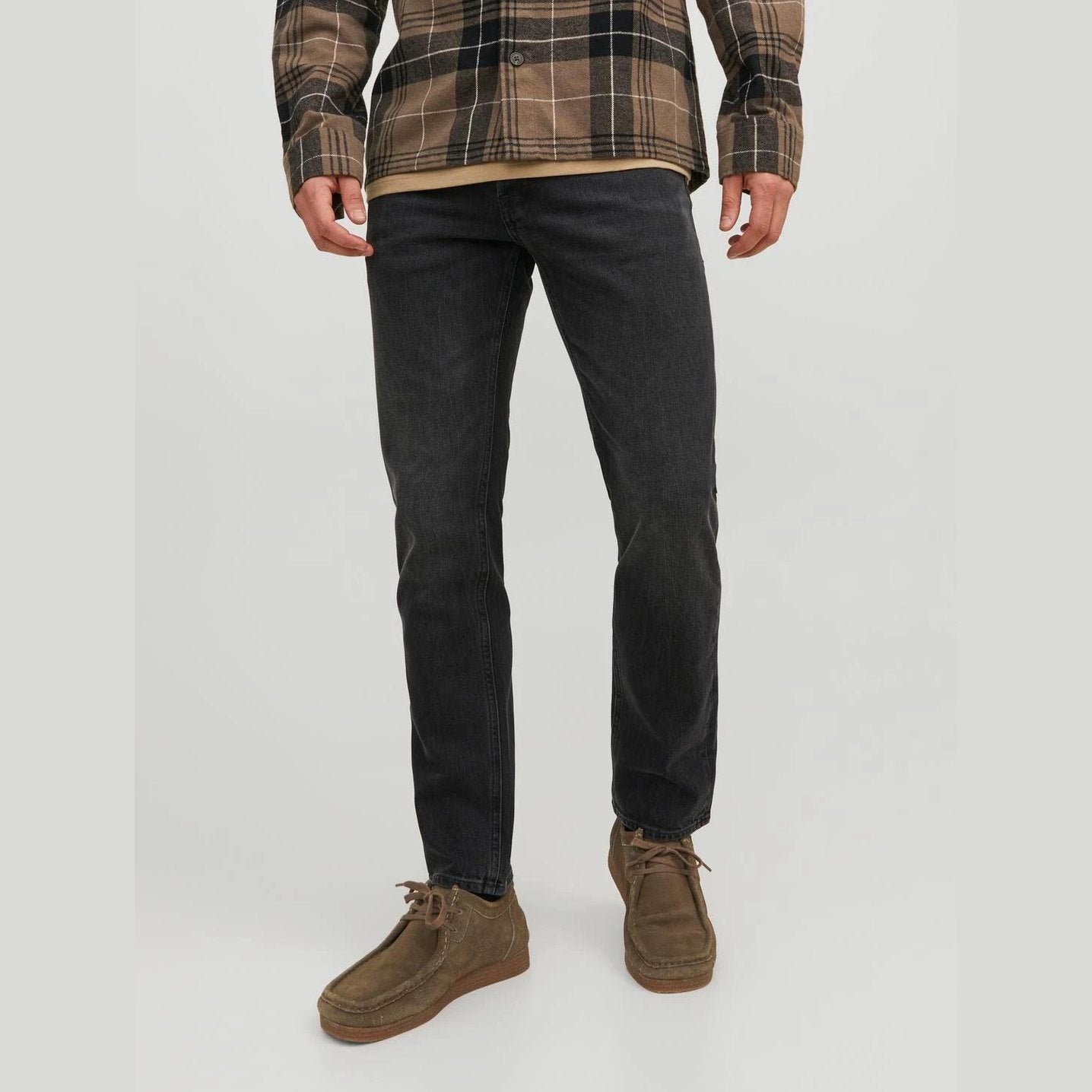 Jeans Jack & Jones Mike 425 Tapered Fit black denim