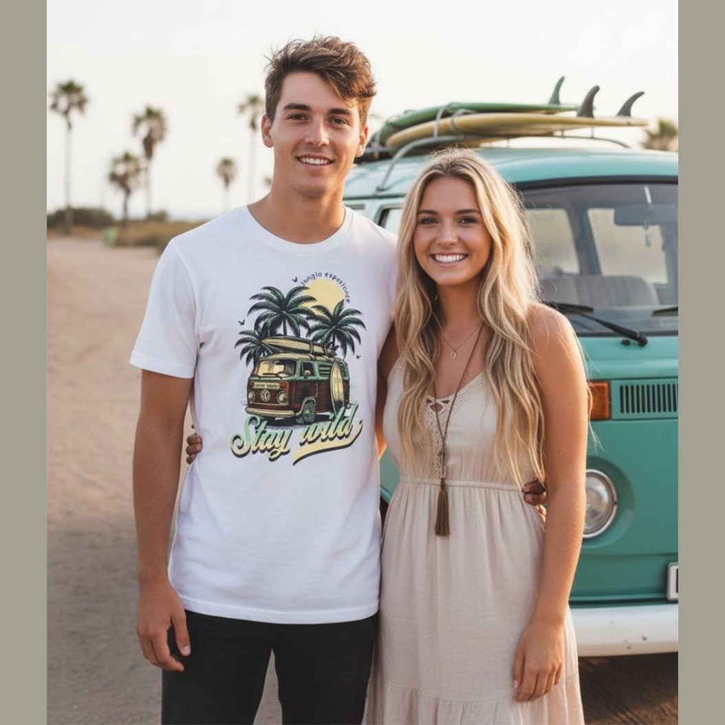 Junglo T-shirt Stay Wild whi