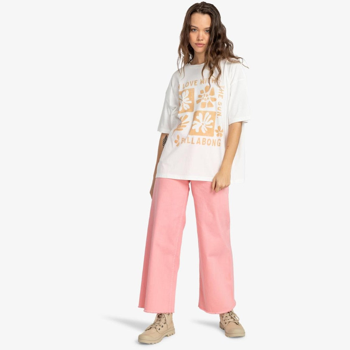 Maglietta T-shirt Billabong In Love With The Sun white