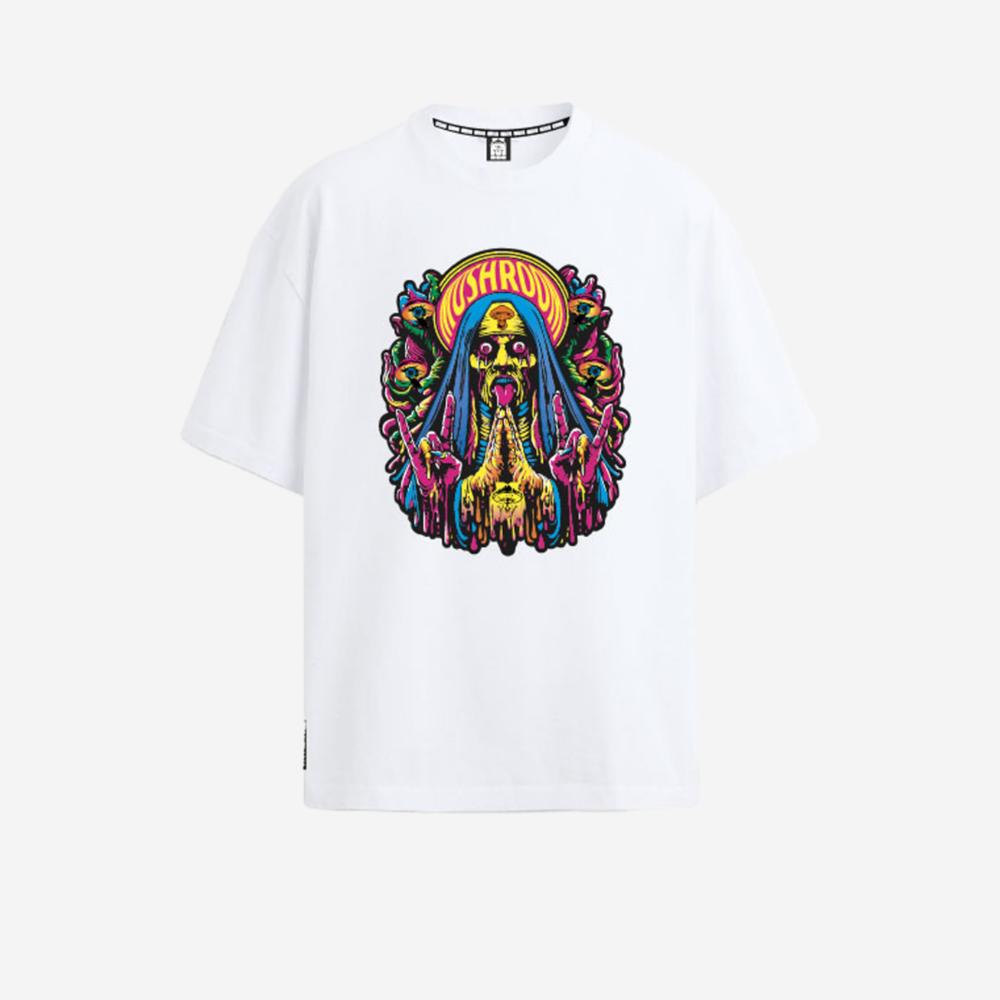 Maglietta T-shirt Mushrooms Liquid TrippY White