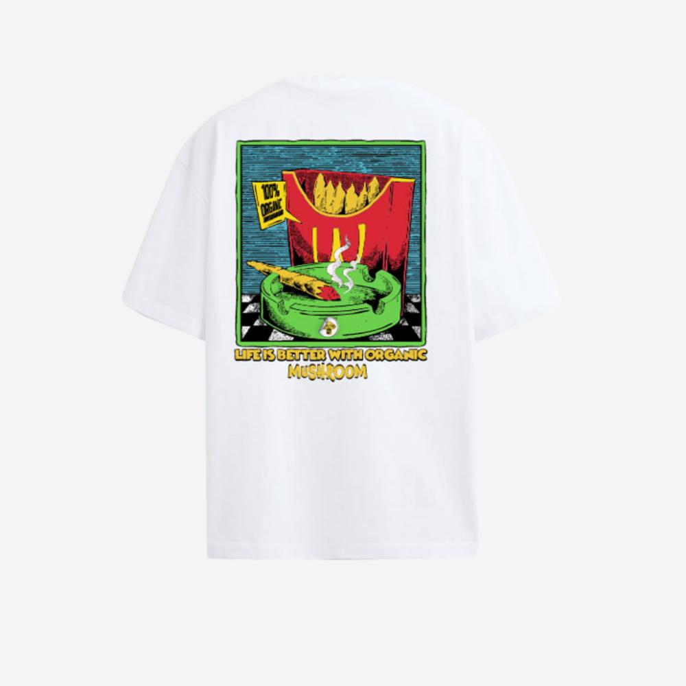 Maglietta T-shirt Mushrooms Organic White