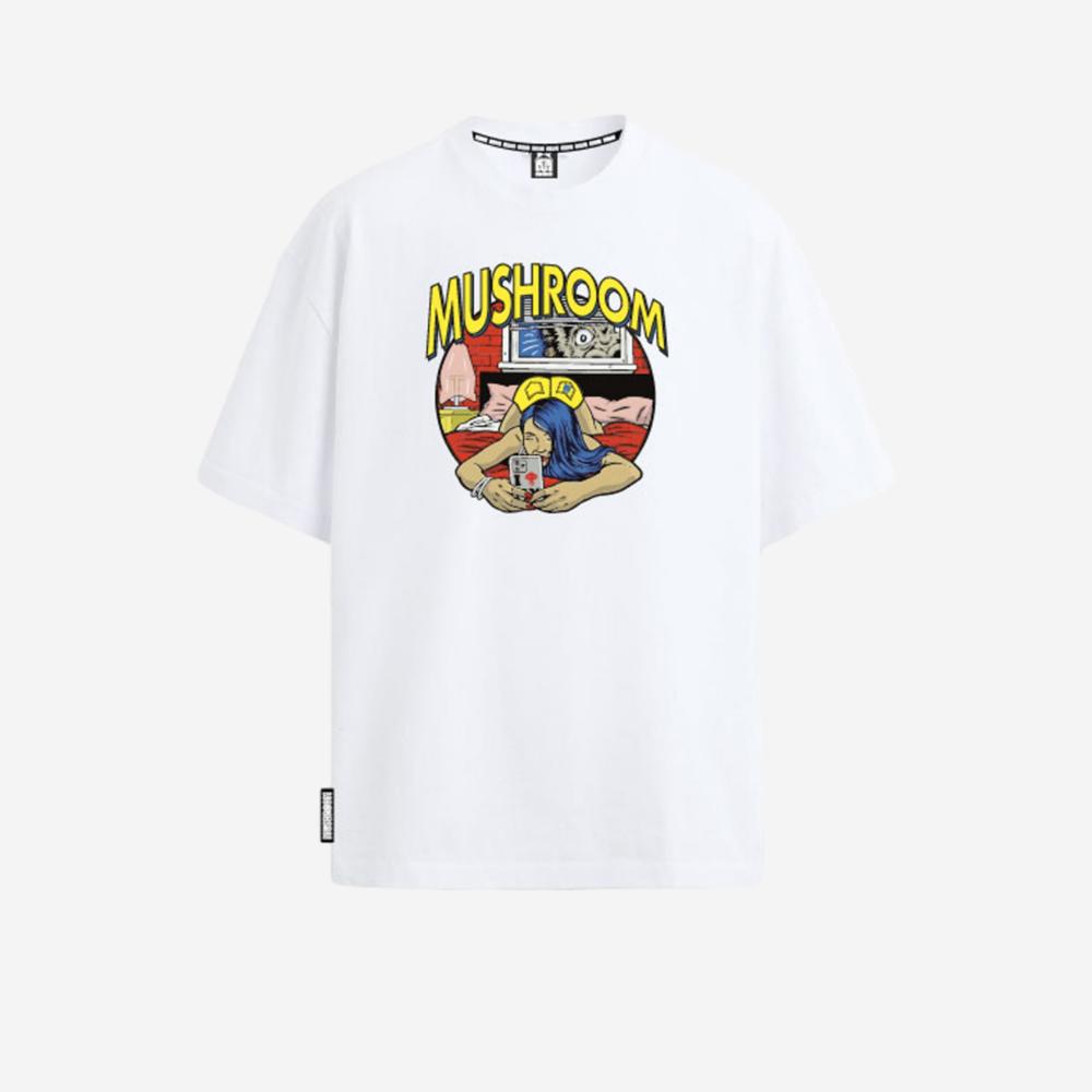 Maglietta T-shirt Mushrooms Selfie White