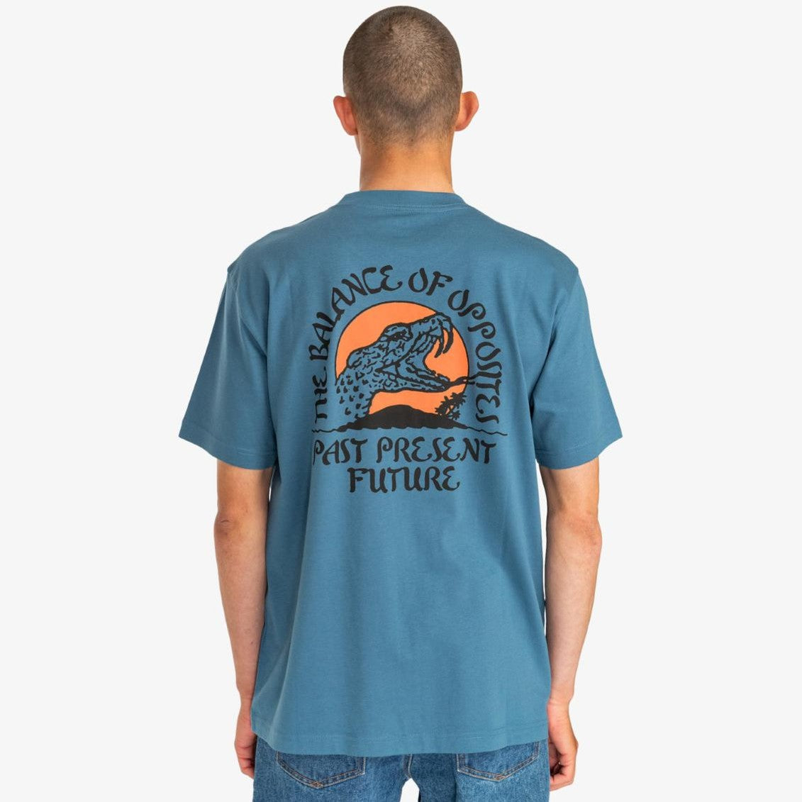 Maglietta T-shirt Rvca Whiskey Bite navy