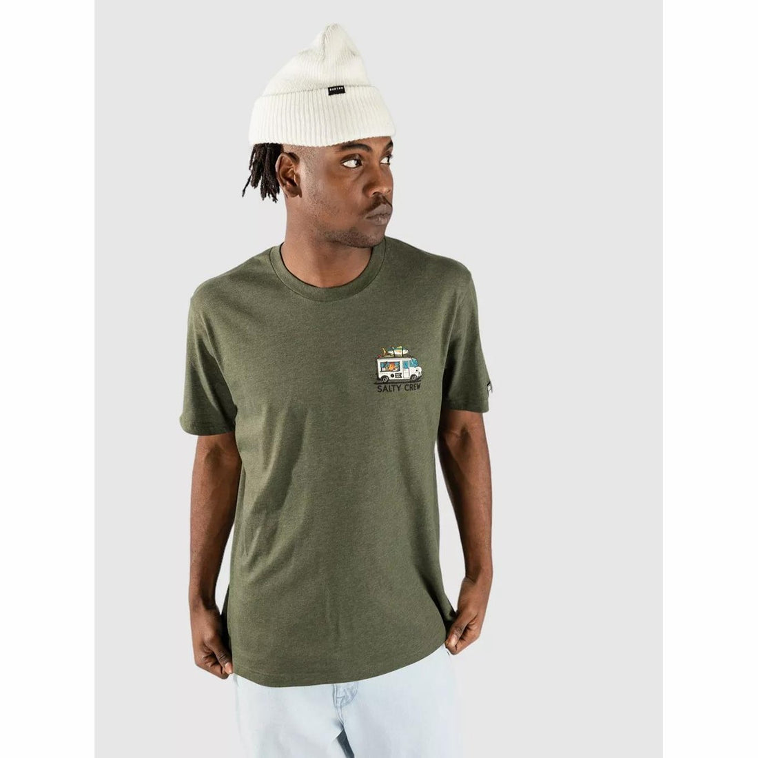 Maglietta T-shirt Salty Crew Reels & Meals forest heather