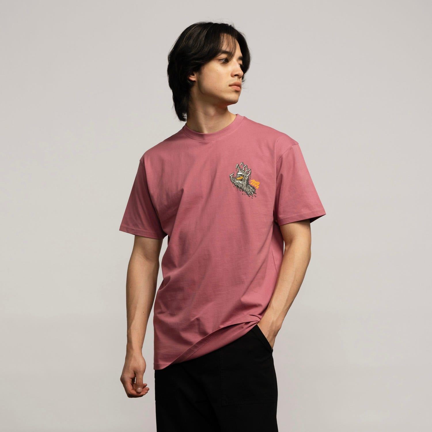 Maglietta T-shirt Santa Cruz Melting Hand dusty rose