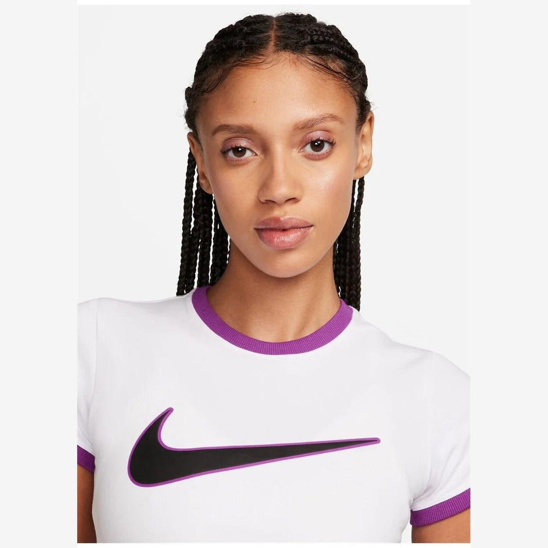 Maglietta T-shirt Sportswear Cropped white purple