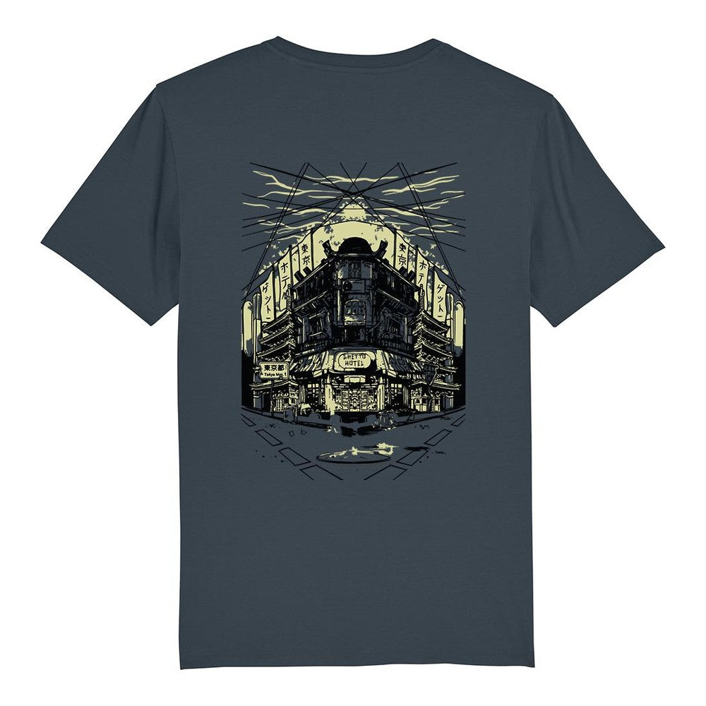 Maglietta T-shirt unisex Ghettoblastee Tokyo India grey