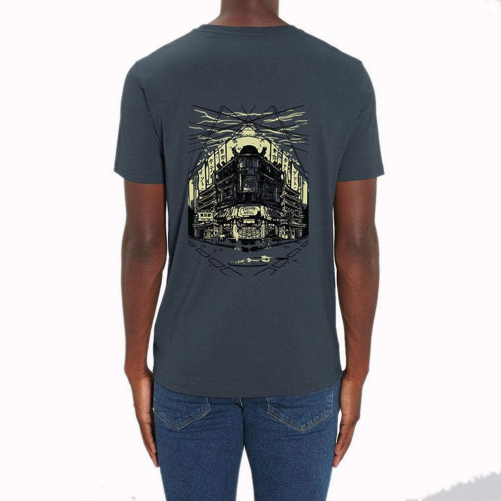 Maglietta T-shirt unisex Ghettoblastee Tokyo India grey