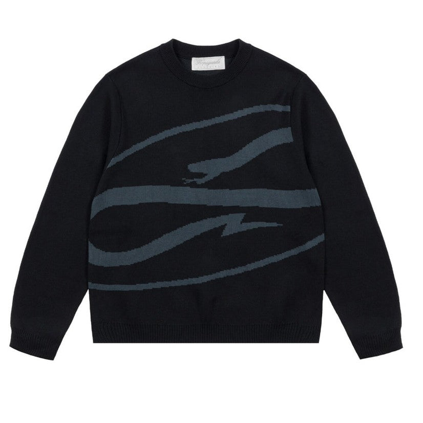 Maglione Propaganda Logo Atom Black