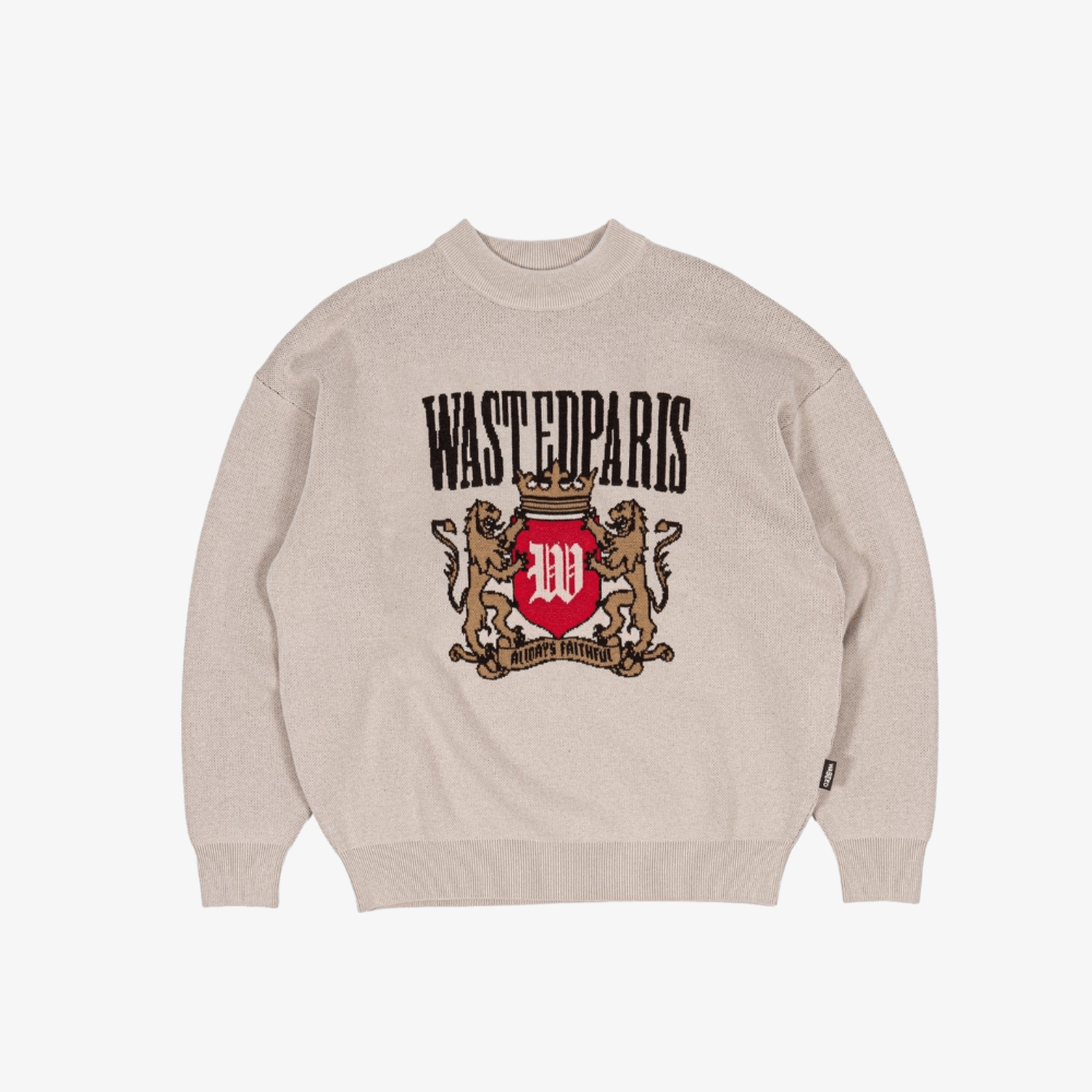 Maglione Wasted Paris Crest crewneck Beige