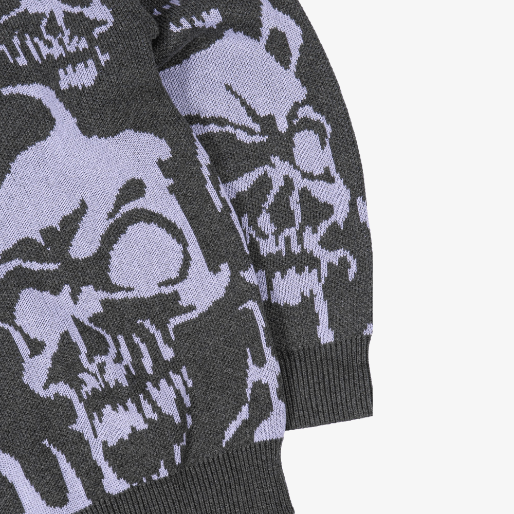 Maglione Wated Paris Skull Charcoal