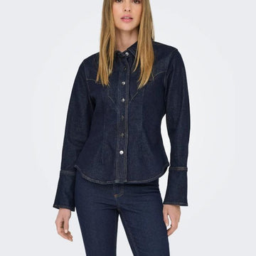 Only Camicia Perla LS Western Blue Denim
