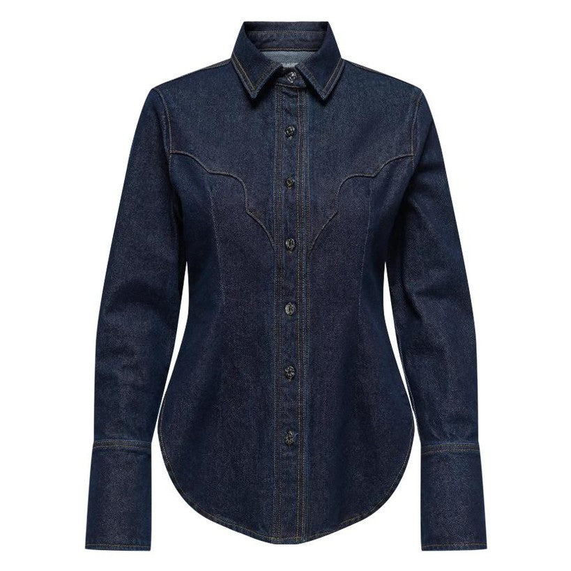 Only Camicia Perla LS Western Blue Denim