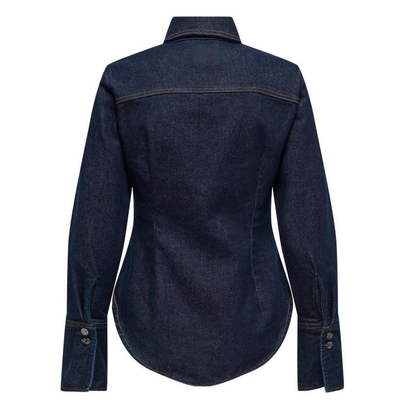 Only Camicia Perla LS Western Blue Denim