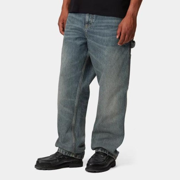 Pantalone Carhartt Single Knee Blue worn Used