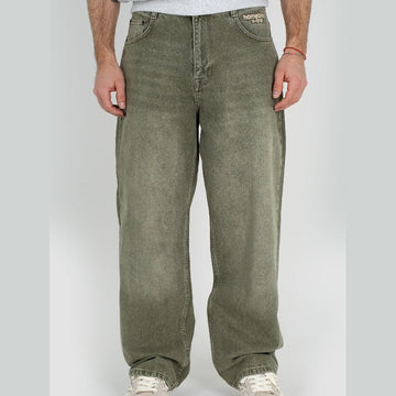 Pantalone Homeboy Baggy Dye Denim Wash Green
