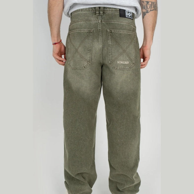 Pantalone Homeboy Baggy Dye Denim Wash Green
