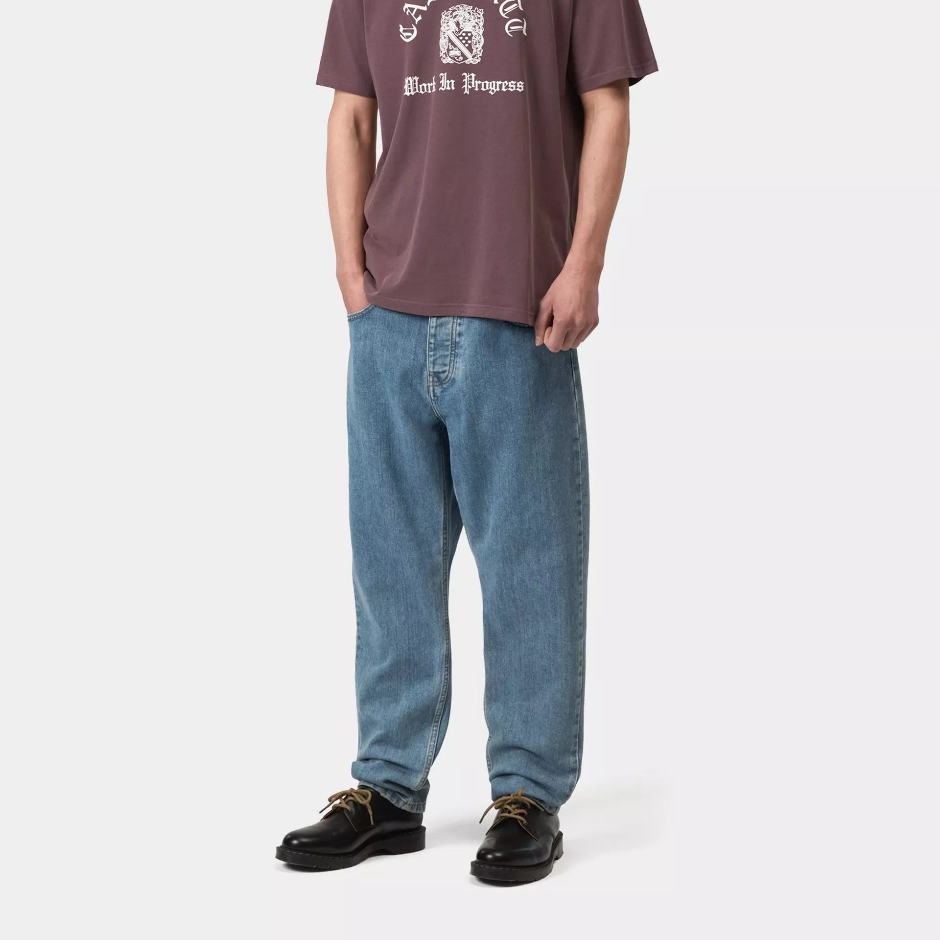 Pantaloni Carhartt Newel blue stone bleach