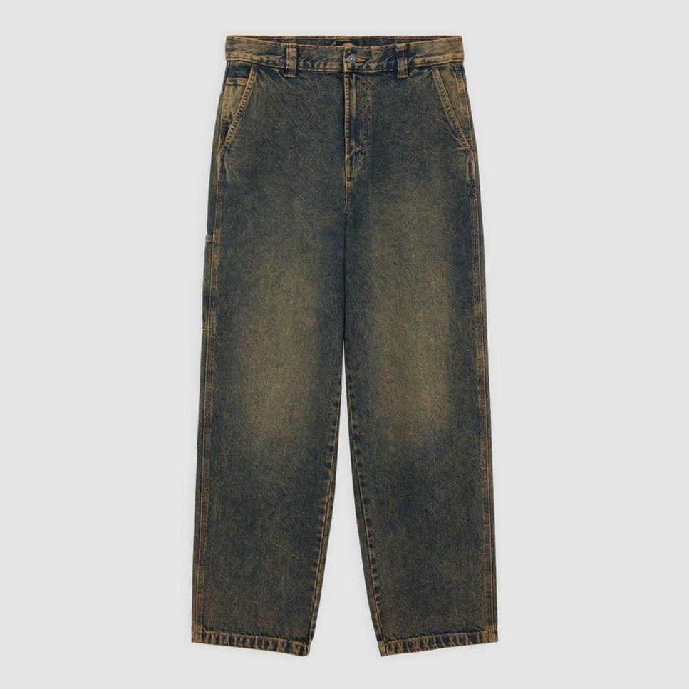 Pantaloni Dickies Madison Baggy Denim yellow fade indigo
