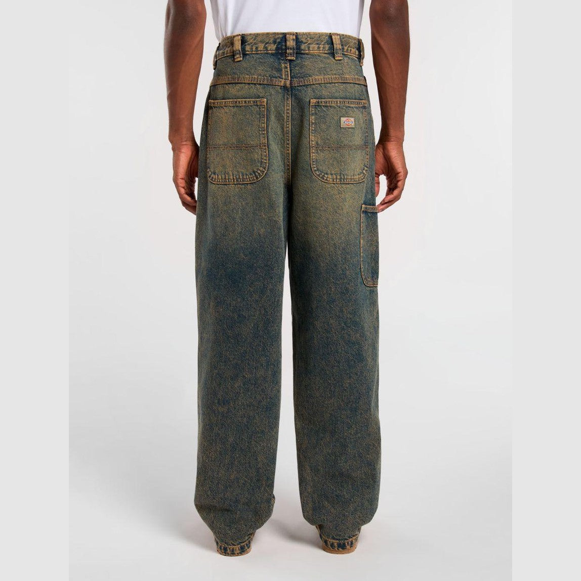 Pantaloni Dickies Madison Baggy Denim yellow fade indigo