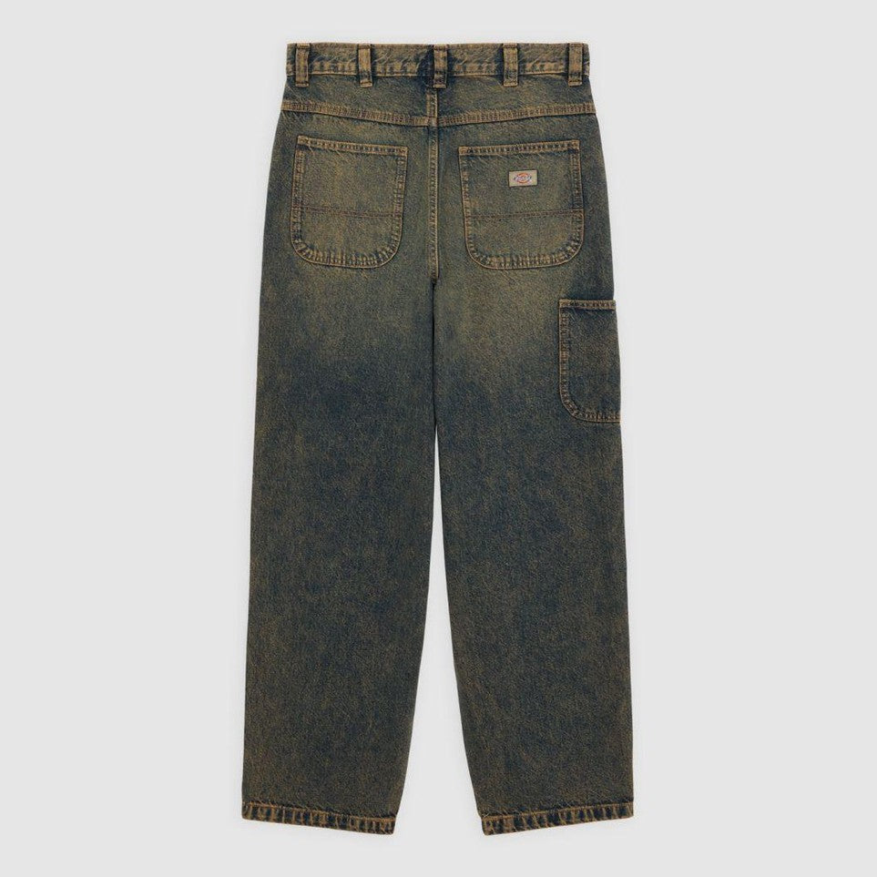 Pantaloni Dickies Madison Baggy Denim yellow fade indigo