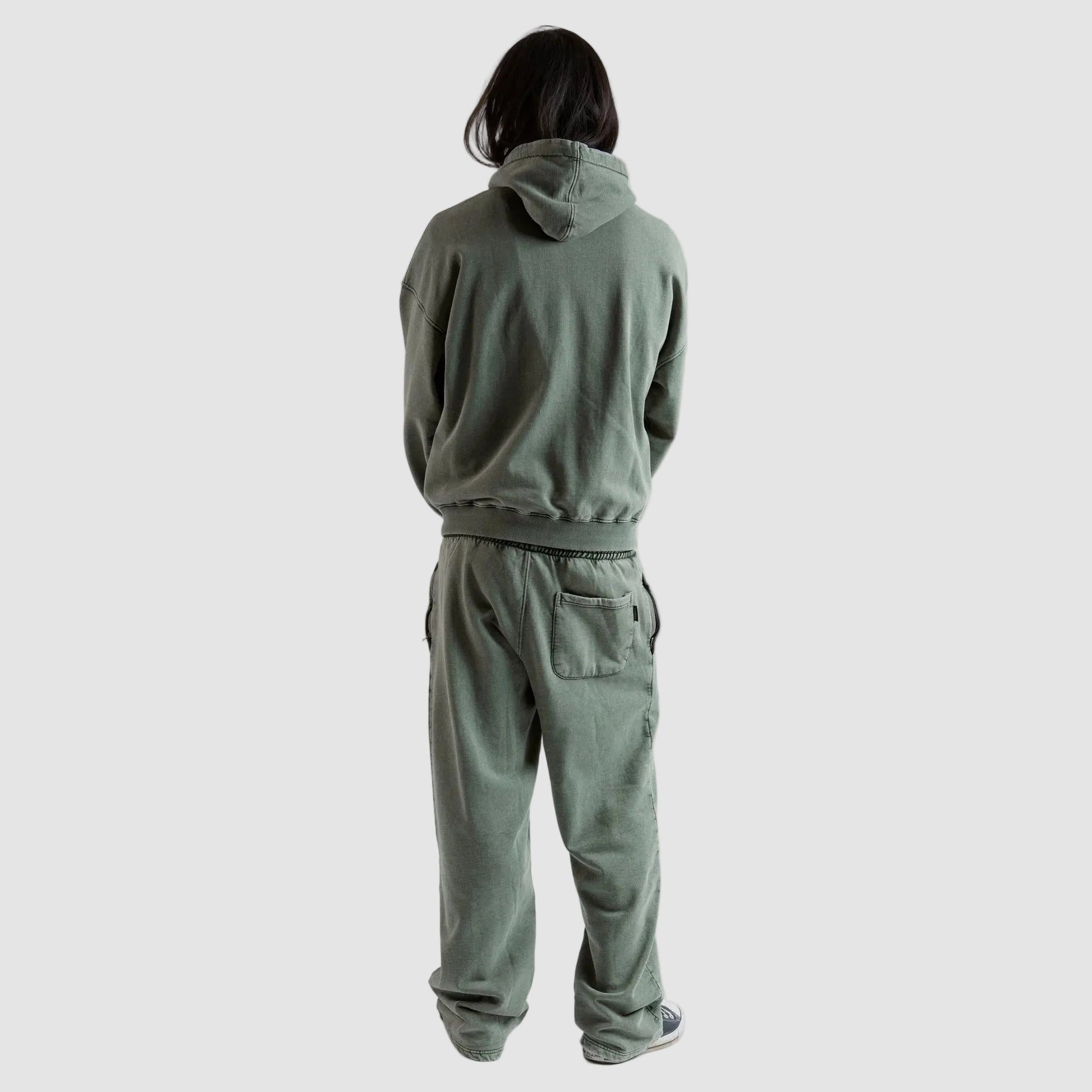 Pantaloni Wasted Paris Splinter zip Olive