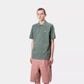Polo Carhartt Chase Pique silver pine gold