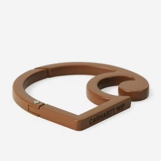 Portachiavi Carhartt C-Logo Carabiner Brown